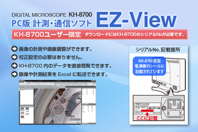 KH-8700用　PC版計測・通信ソフト EZ-View